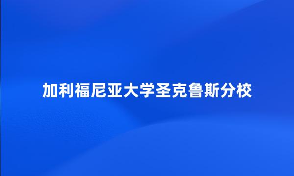 加利福尼亚大学圣克鲁斯分校