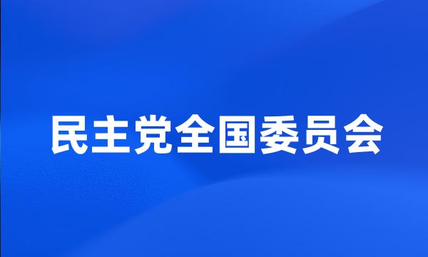 民主党全国委员会