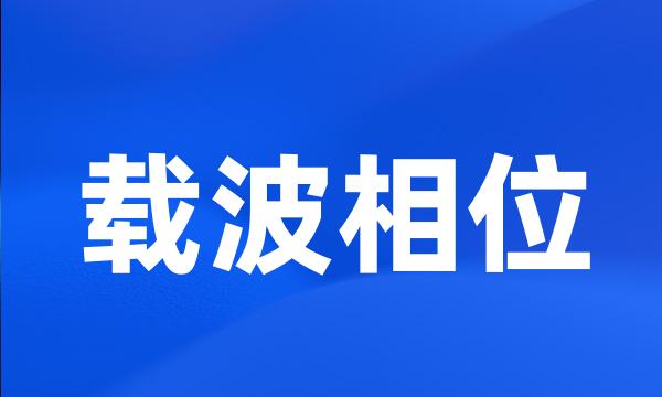 载波相位