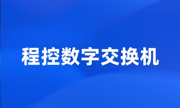 程控数字交换机