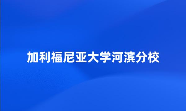 加利福尼亚大学河滨分校