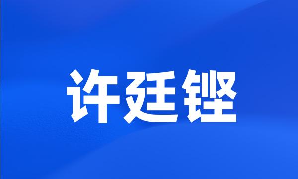 许廷铿