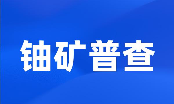 铀矿普查