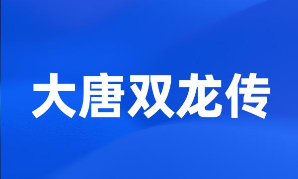 大唐双龙传