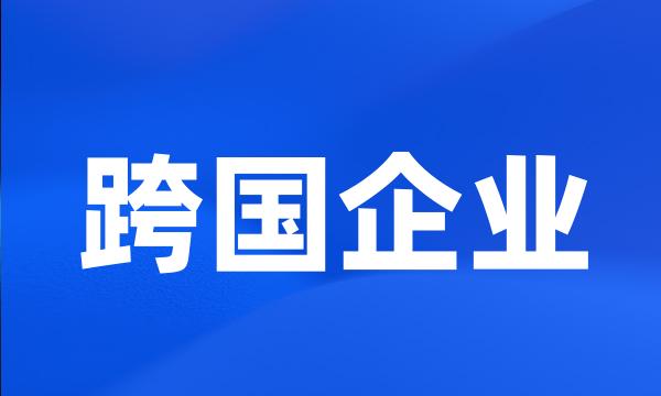 跨国企业