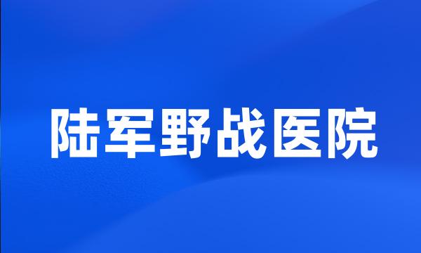 陆军野战医院