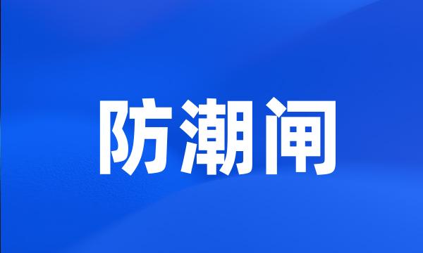 防潮闸