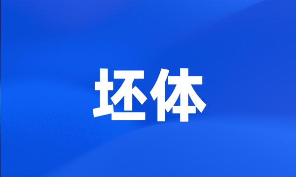 坯体