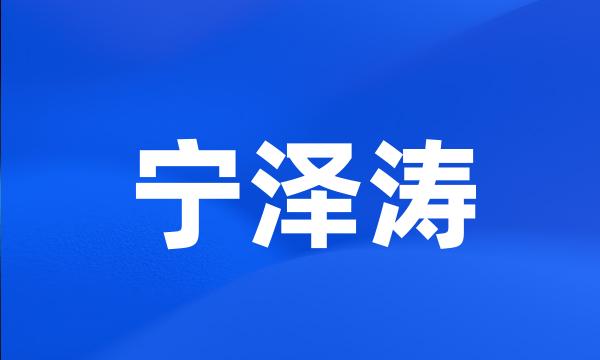 宁泽涛