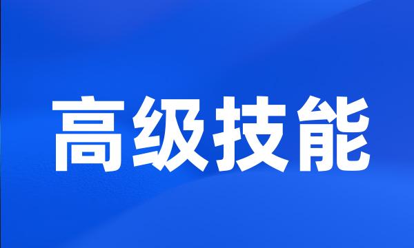 高级技能