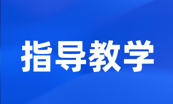 指导教学