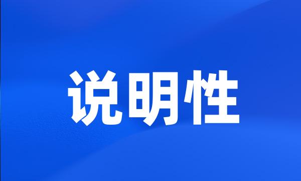 说明性