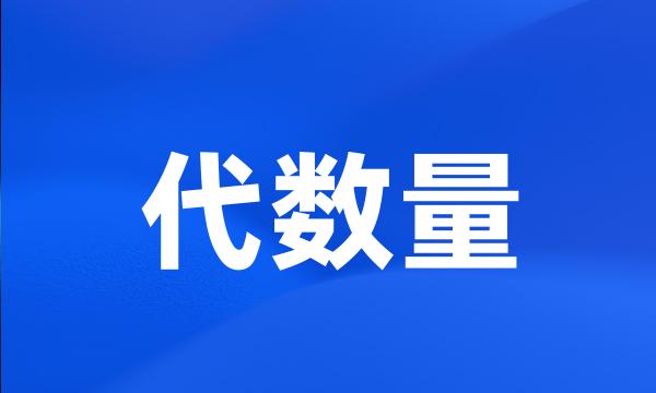 代数量