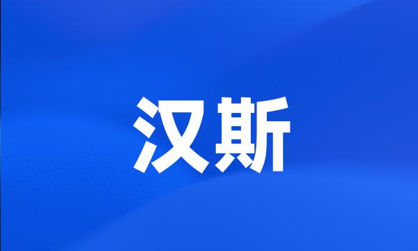 汉斯