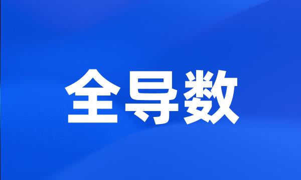 全导数