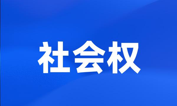 社会权