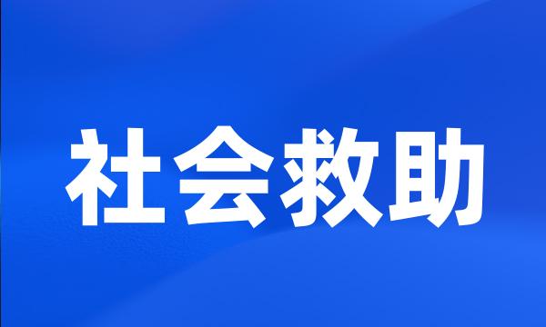 社会救助