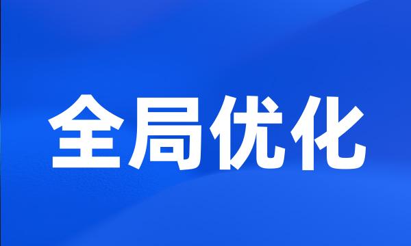 全局优化