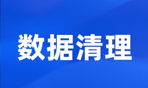 数据清理