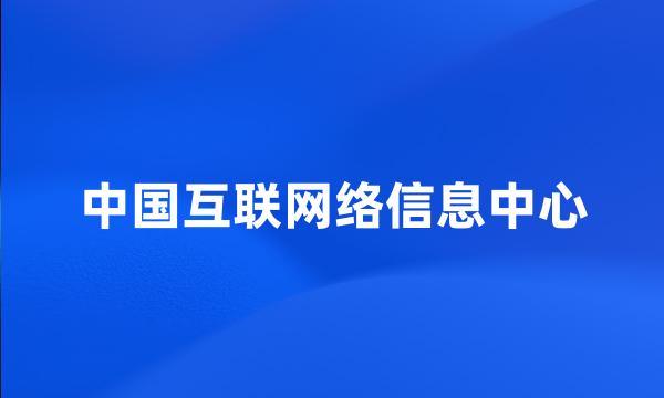 中国互联网络信息中心