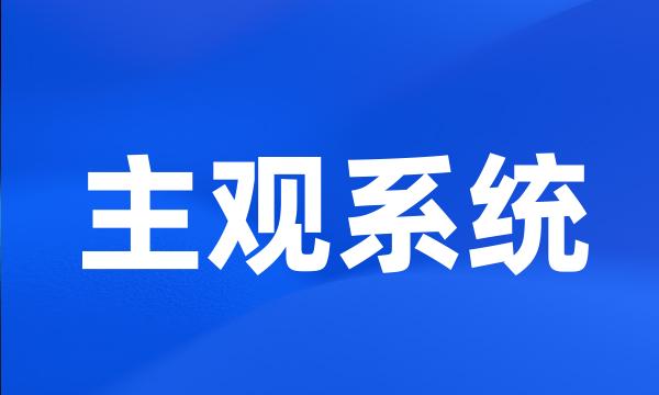 主观系统