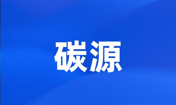 碳源